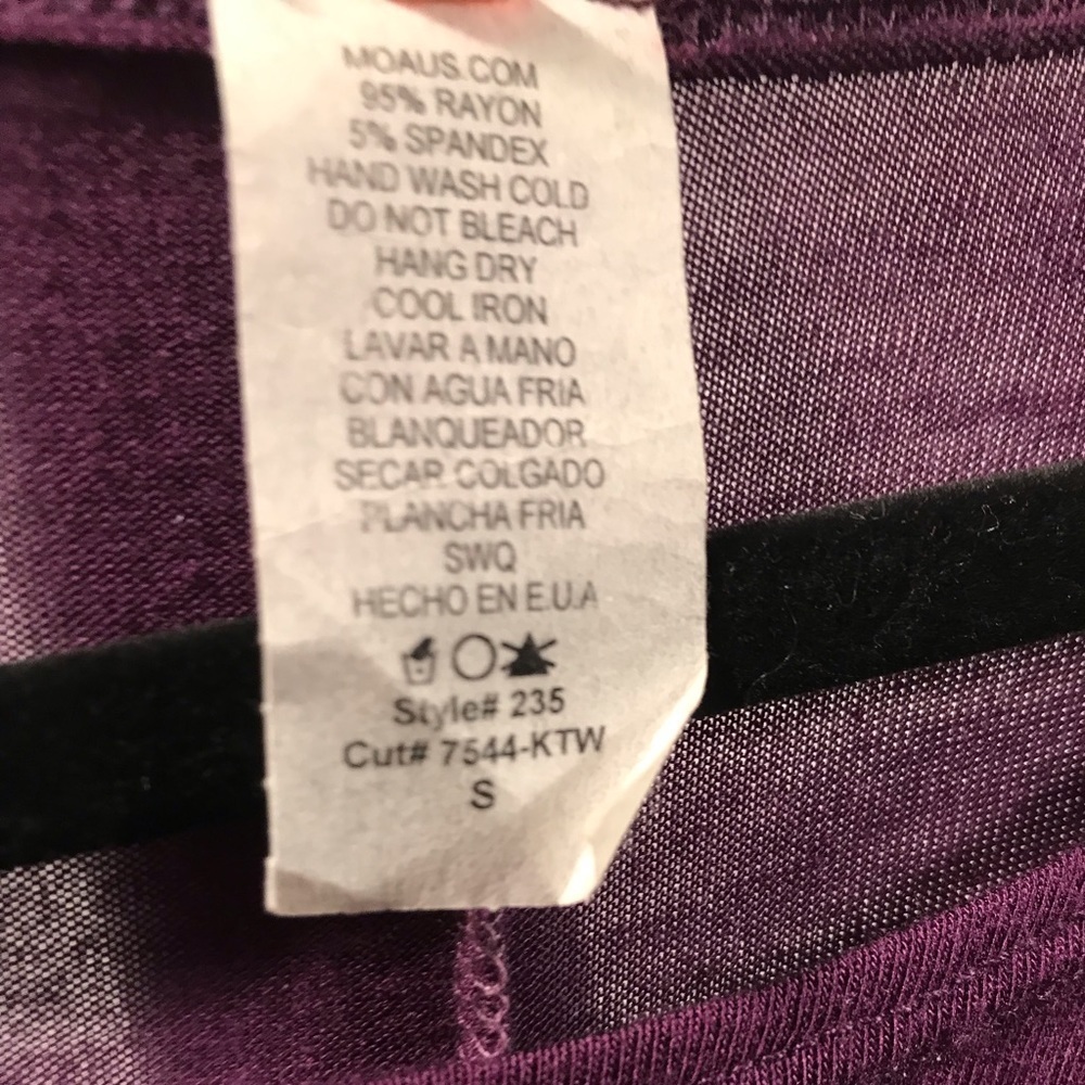 🆕💜NEW BOUTIQUE VERSATILE PURPLE DOLMAN TUNIC DRESS SZ S BY MOA 💜 - Picture 9 of 12